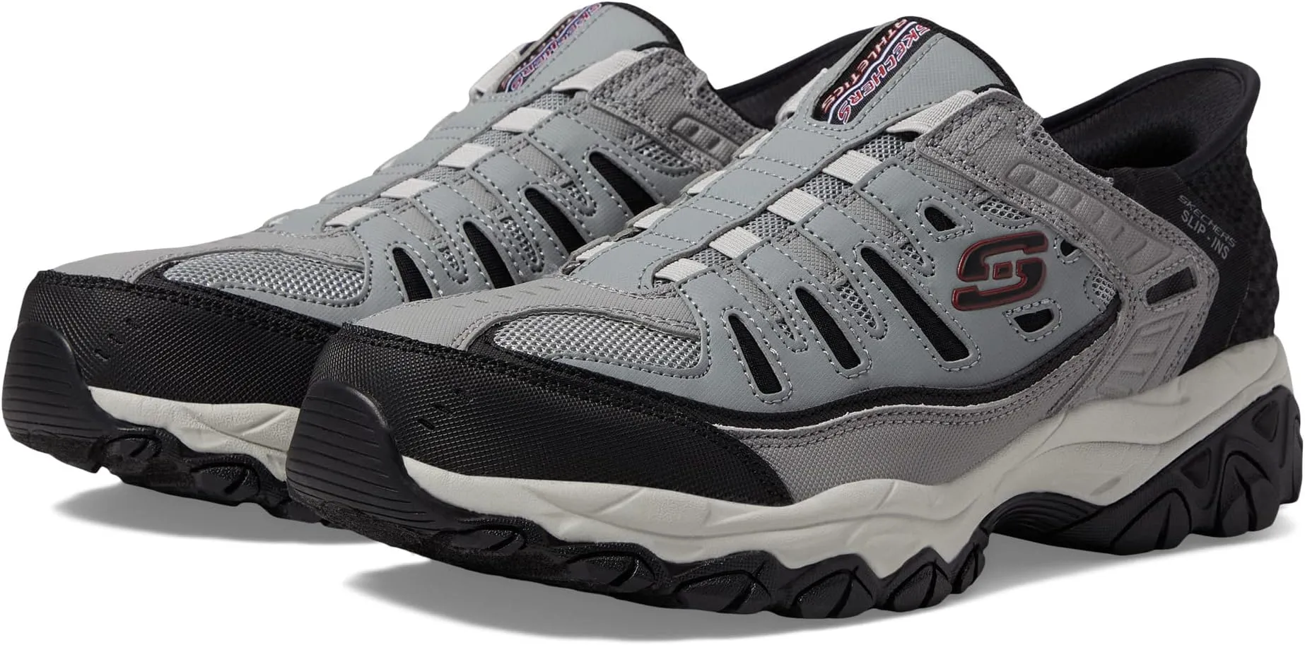 Afterburn M. Fit Ridgeburn Hands Free Slip-Ins SKECHERS Sneakers, Grey/Black
