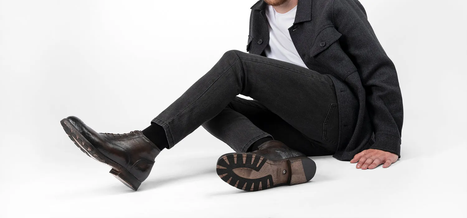 ASTON cigar-brown chukka boots.