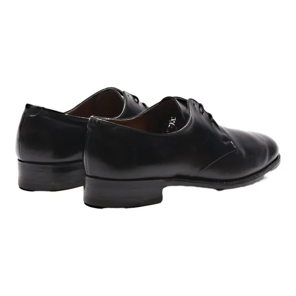 BALLY Derby Shoes Black Leather Mens UK 6.5