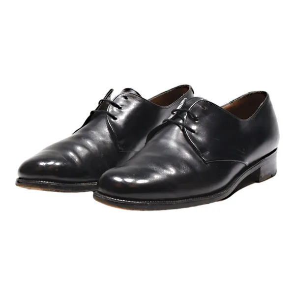 BALLY Derby Shoes Black Leather Mens UK 6.5