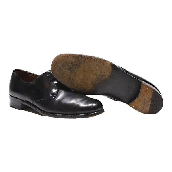 BALLY Derby Shoes Black Leather Mens UK 6.5