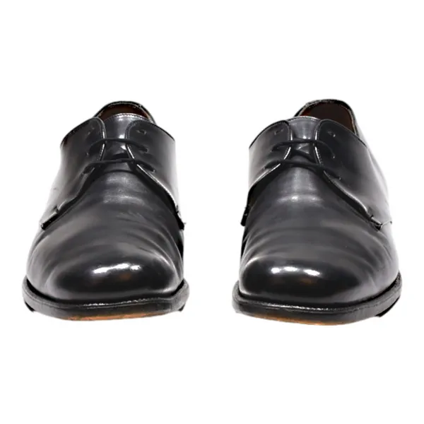 BALLY Derby Shoes Black Leather Mens UK 6.5