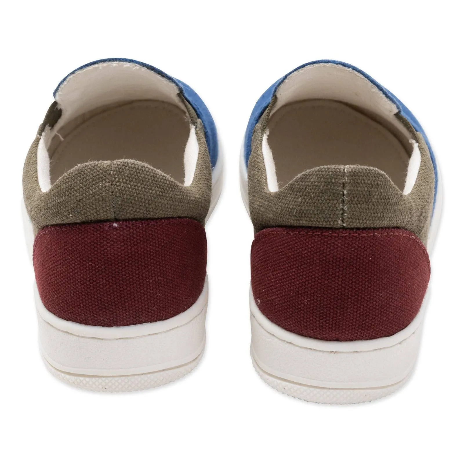 Bonton Tricolour Slip Ons Blue