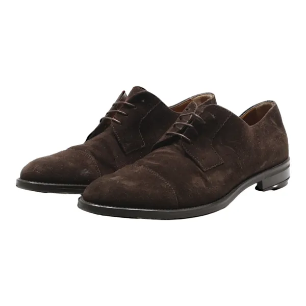 BOSS Derby Shoes Brown Suede Mens UK 6