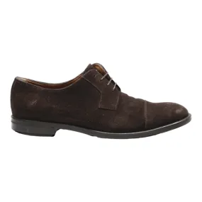 BOSS Derby Shoes Brown Suede Mens UK 6