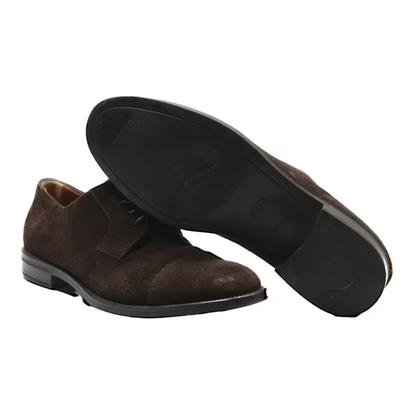 BOSS Derby Shoes Brown Suede Mens UK 6