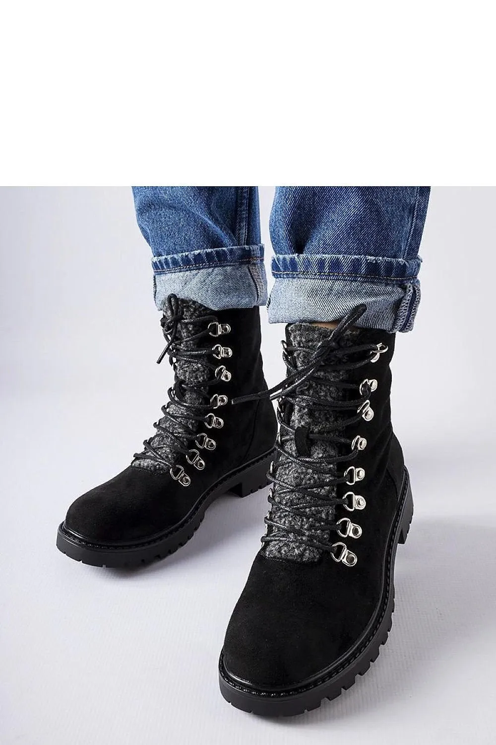 Brown eco-suede ankle boots