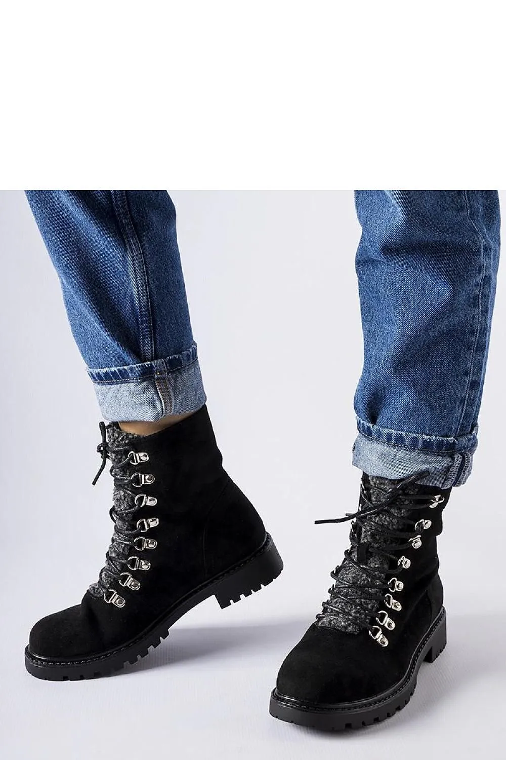 Brown eco-suede ankle boots