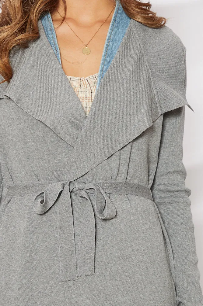 Burning Bridges Cardigan Grey