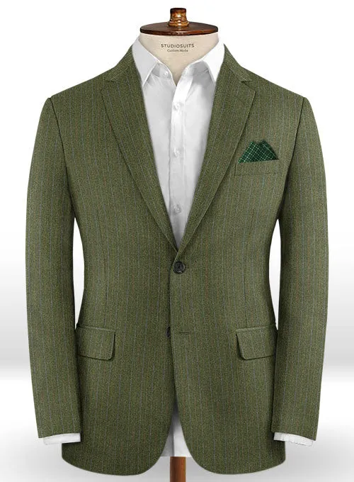 Caccioppoli Dapper Dandy Iniesa Seaweed Green Wool Suit