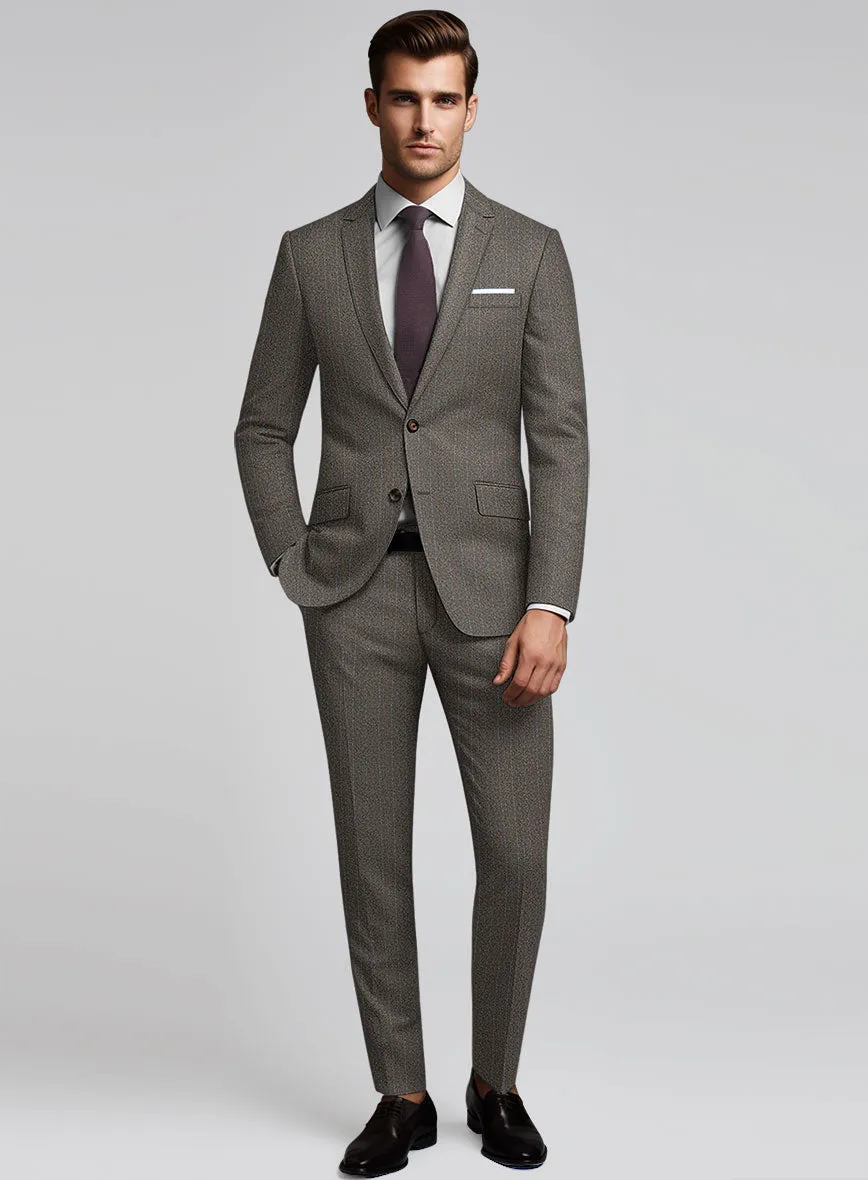 Caccioppoli Dapper Dandy Tafa Brown Wool Suit