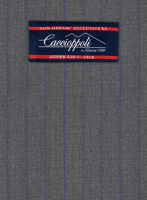 Caccioppoli Sun Dream Cisko Gray Wool Silk Suit