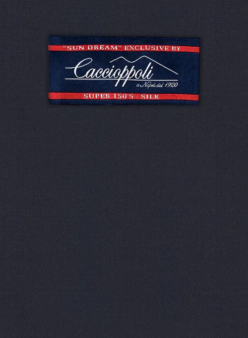 Caccioppoli Sun Dream Navy Blue Wool Silk Suit