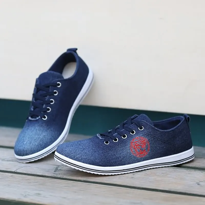 Casual Canvas Low Heeled Loafers For Men