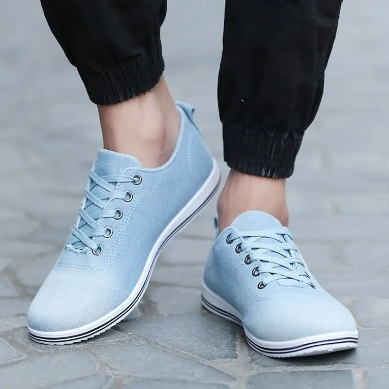 Casual Canvas Low Heeled Loafers For Men
