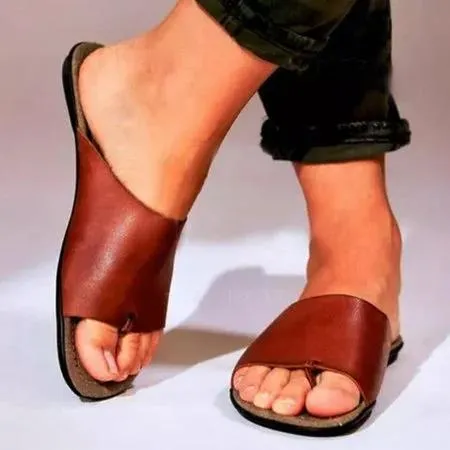 Chicvane Clip Toe Flat Beach Shoes Slippers