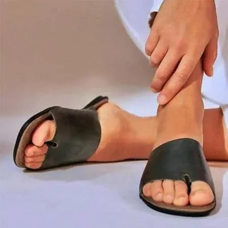 Chicvane Clip Toe Flat Beach Shoes Slippers