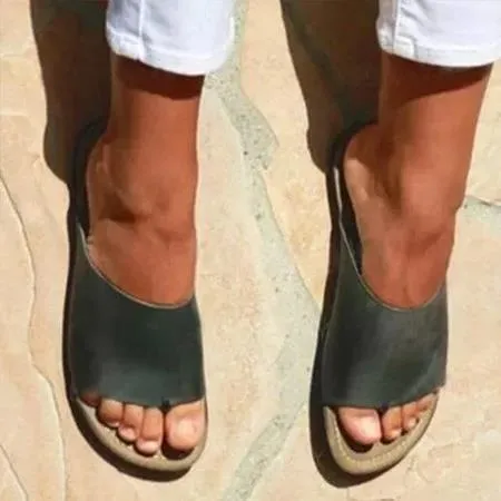 Chicvane Clip Toe Flat Beach Shoes Slippers