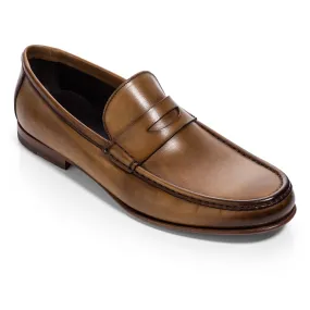 Clapton Medium Tan Calf Penny Loafer