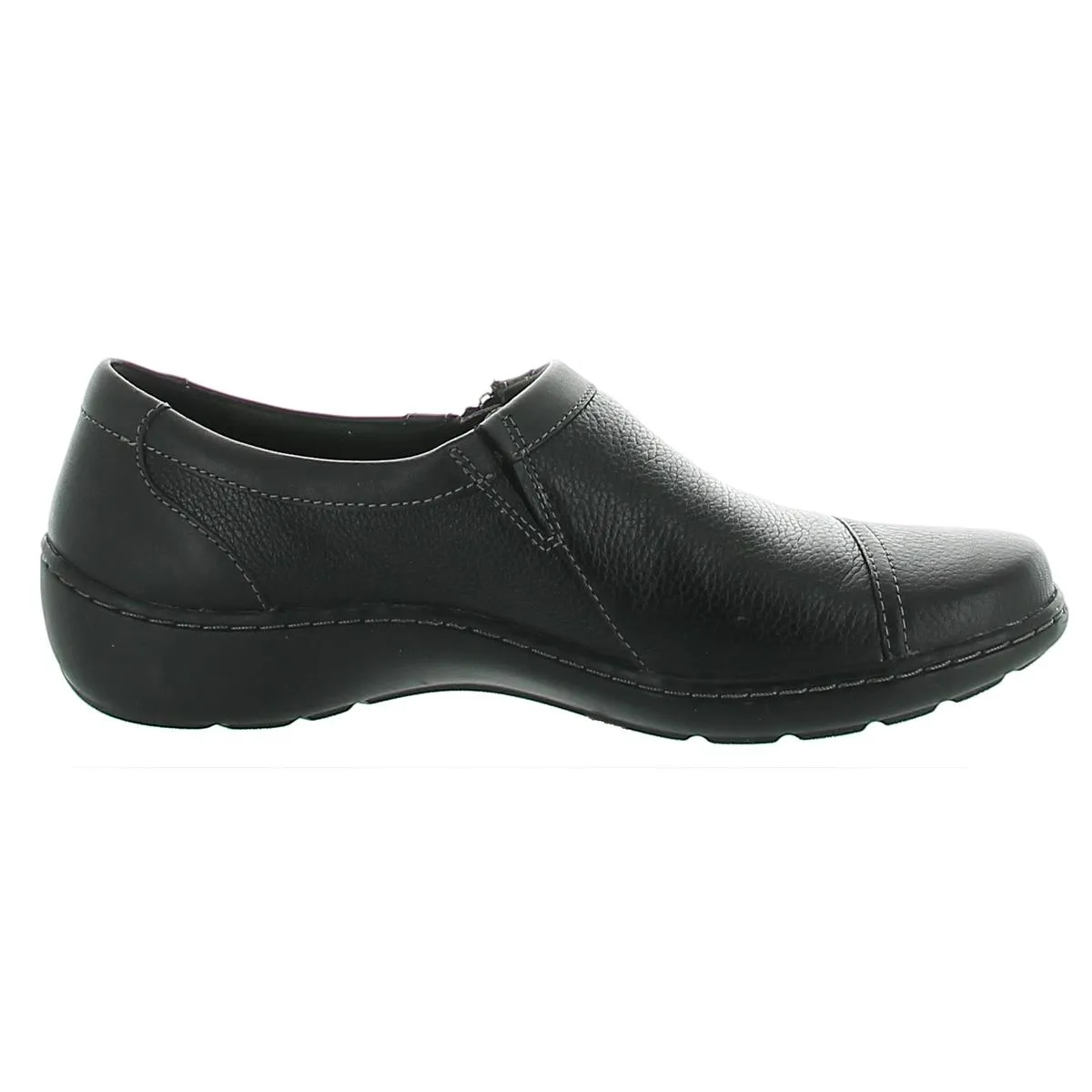 Clarks Womens Cora Giny Leather Slip On Oxfords