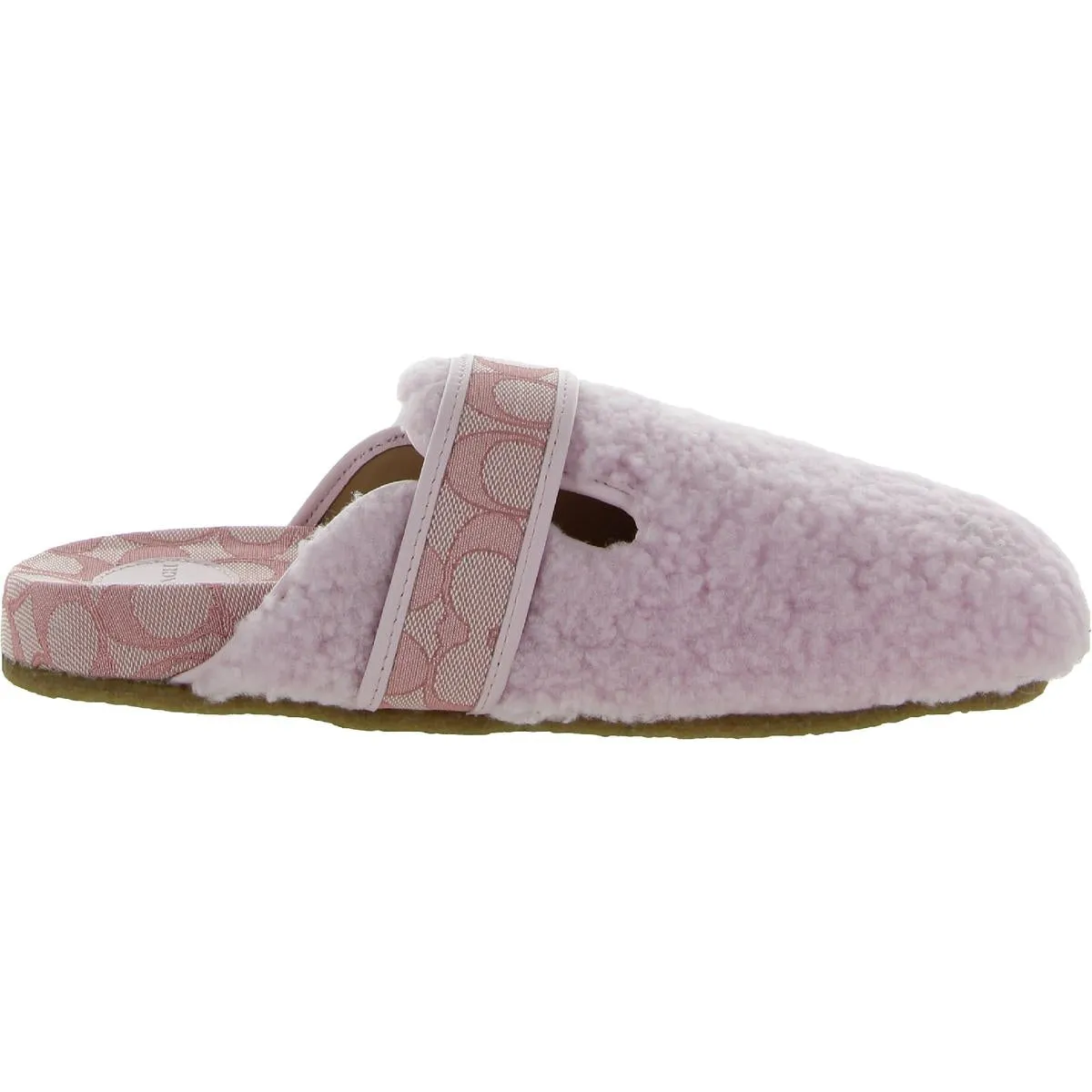Coach Womens Shearling Clog Lamb Fur Slip On Clogs