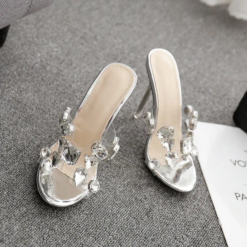 Colorful Rhinestone Crystal slippers