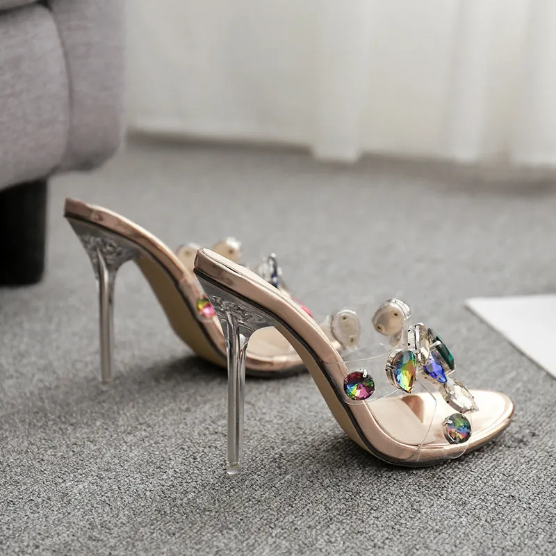 Colorful Rhinestone Crystal slippers
