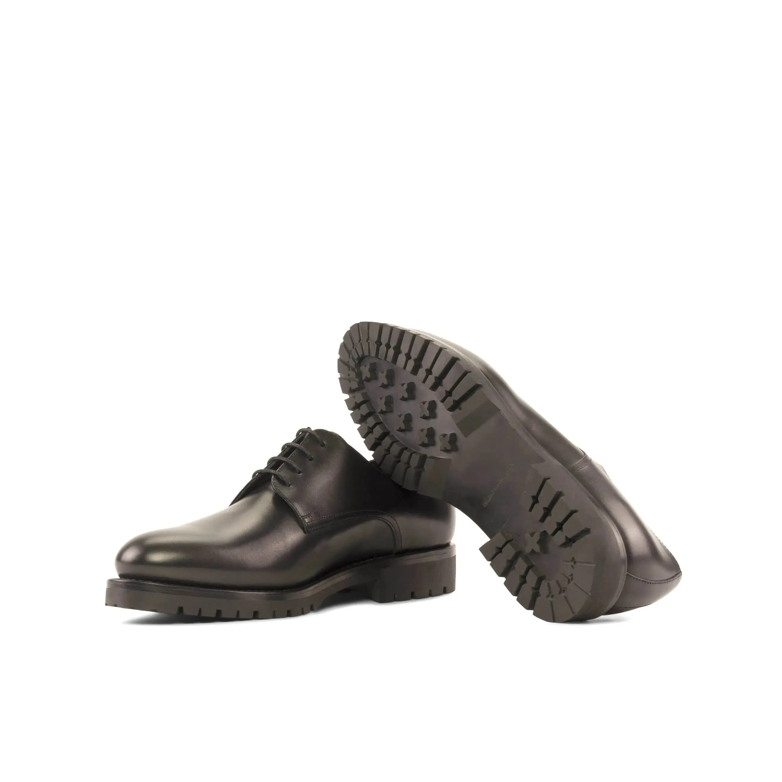 DapperFam Vero in Black Men's Italian Leather Derby