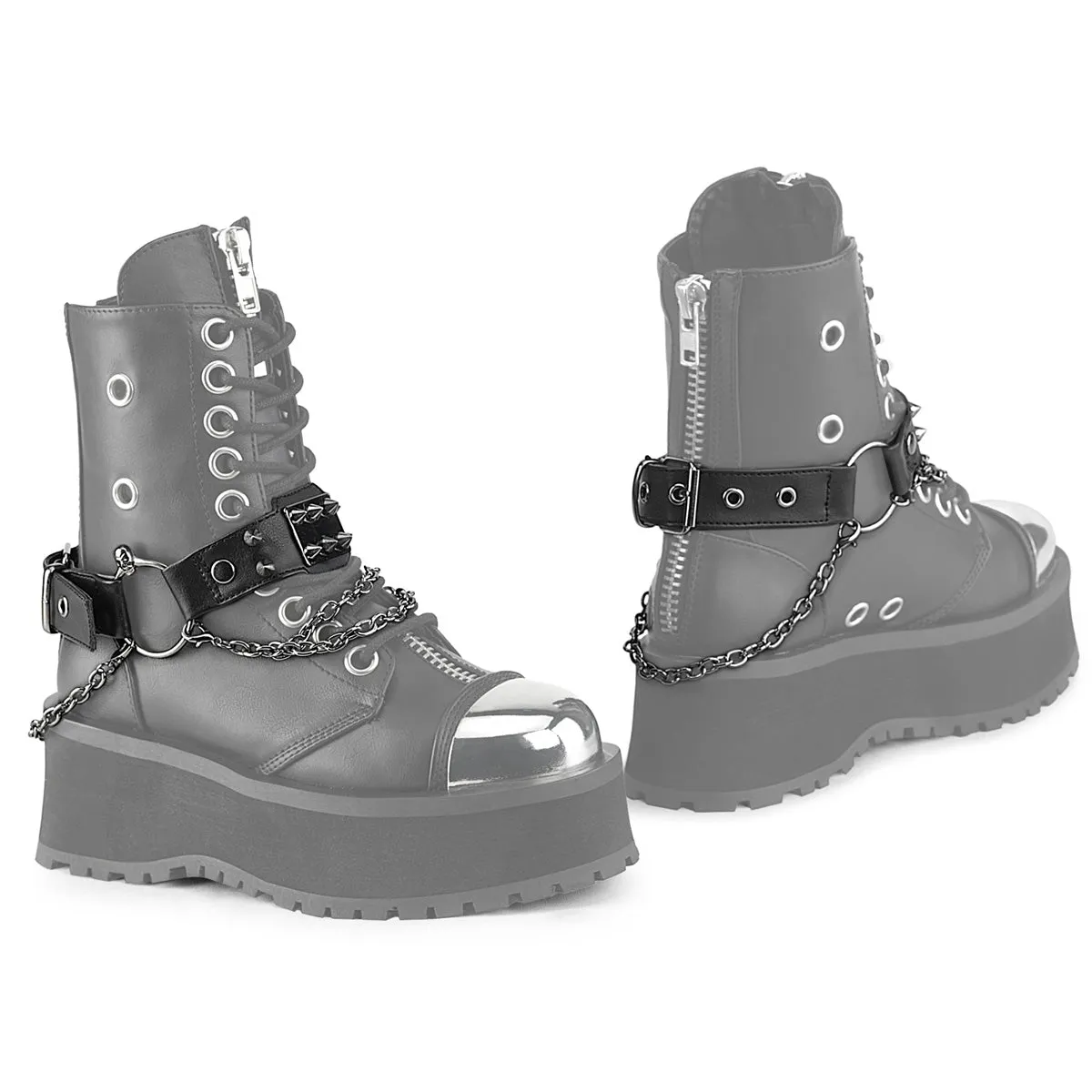 DemoniaCult DA-520 Black Faux Leather Boot Harness (Pair)