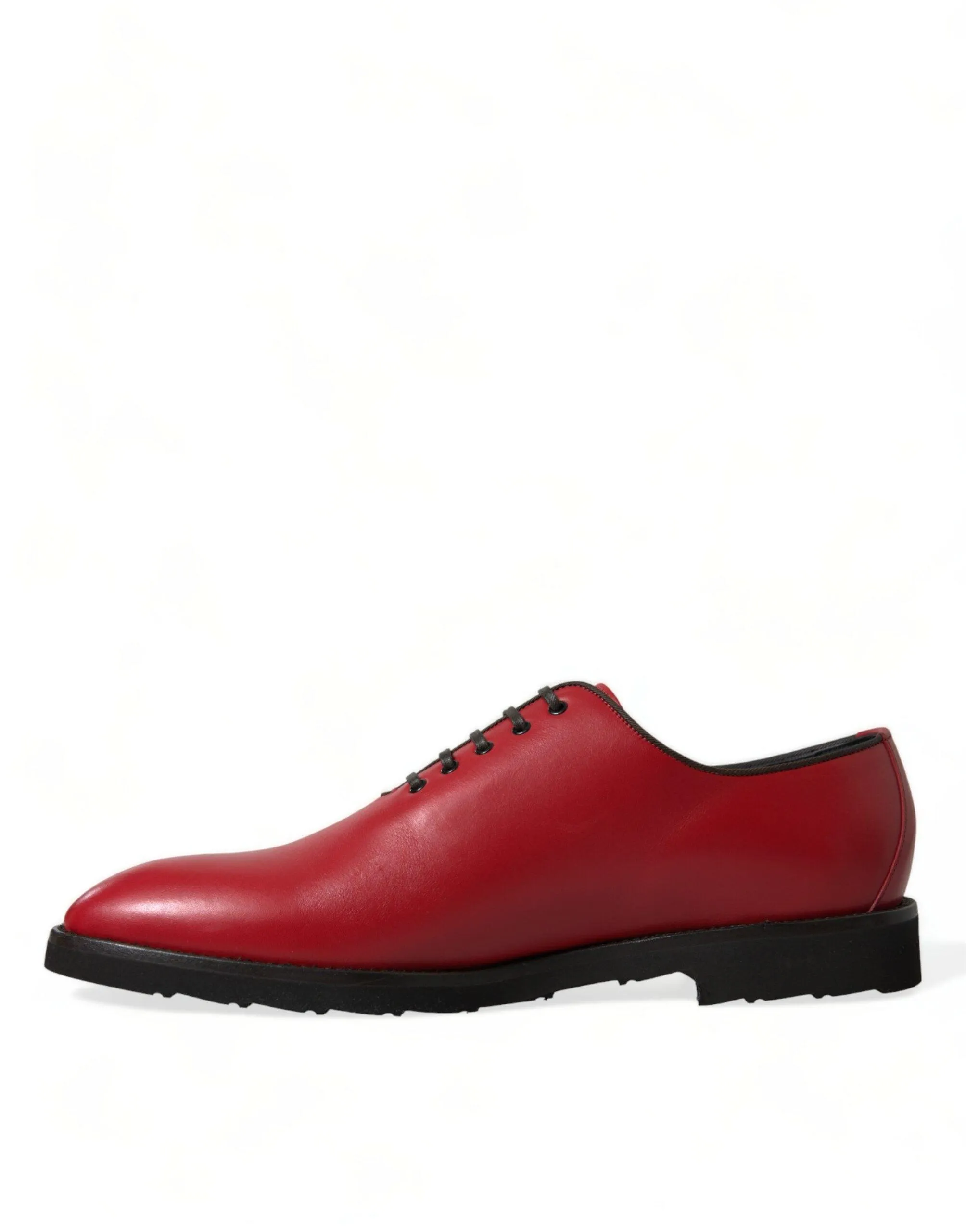 Dolce & Gabbana Elegant Red Leather Oxford Dress Sko