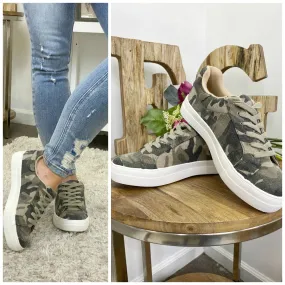 Going Anywhere Platform Sneakers - Camo - FINAL SALE