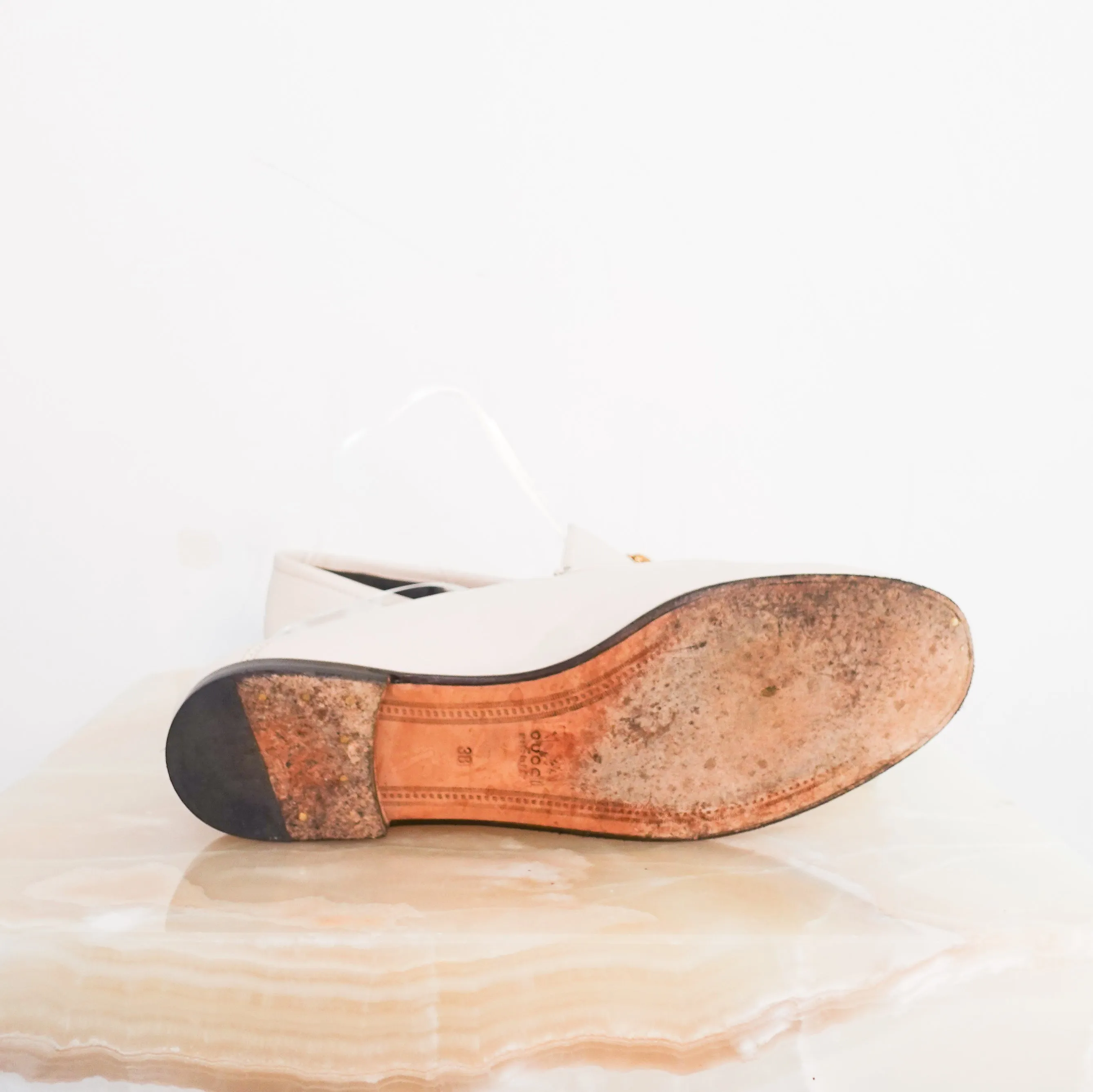Gucci horsebit white loafers RRP £730