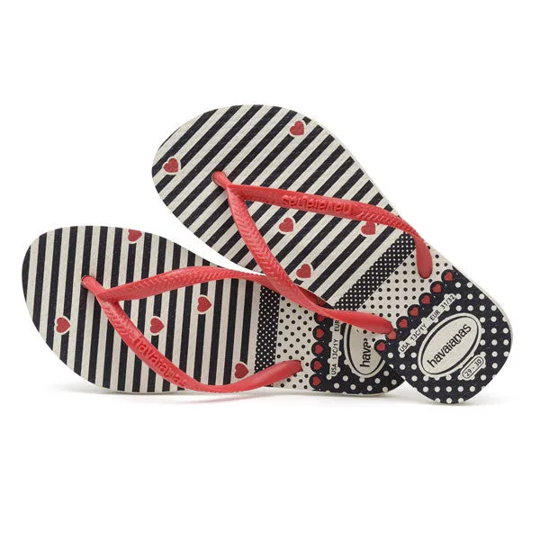 Havaianas Kids Slim Fashion Heart Flip Flops