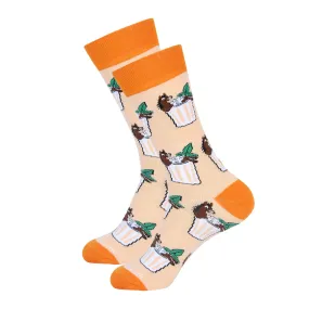 Horse Sitting in Mint Julep Socks