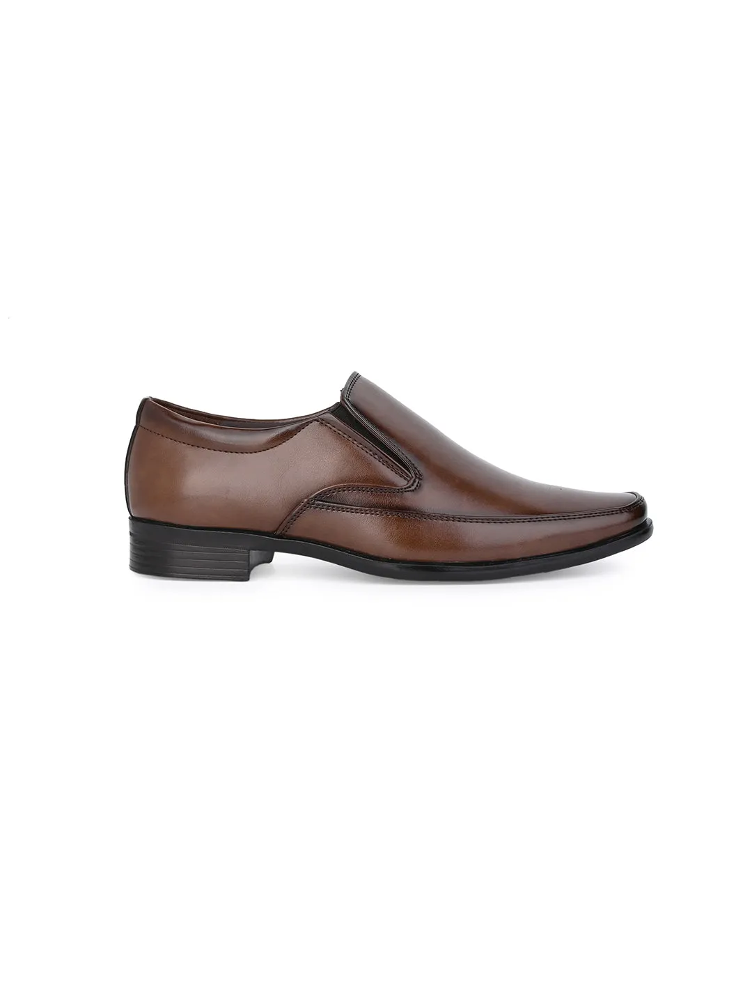 Hydes N Hues Men Brown Comfort Formal Slip-Ons