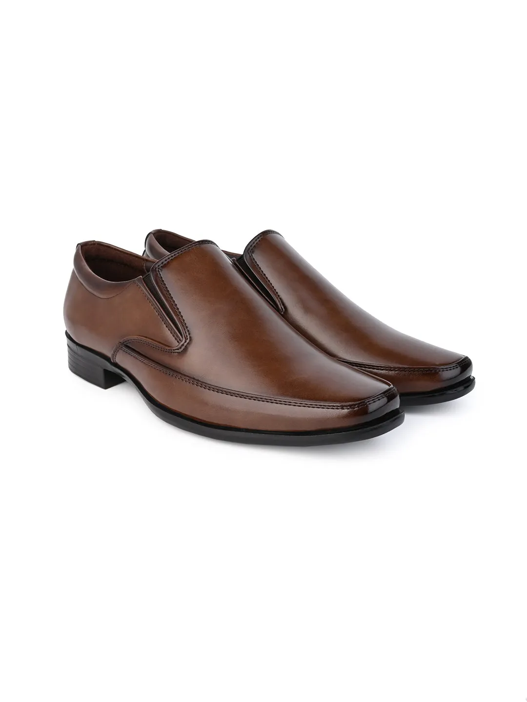 Hydes N Hues Men Brown Comfort Formal Slip-Ons