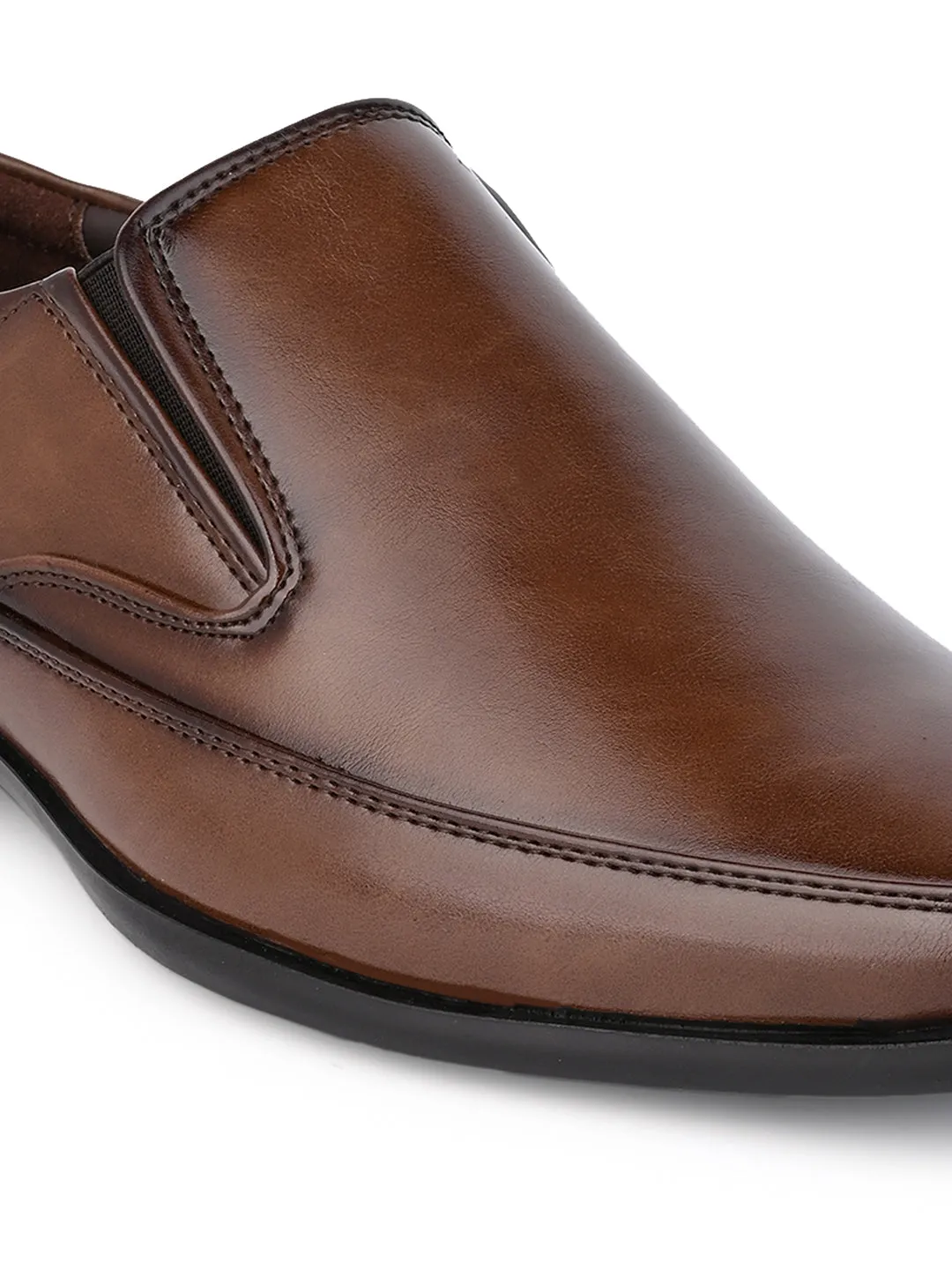 Hydes N Hues Men Brown Comfort Formal Slip-Ons