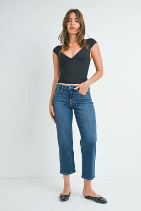 Just Black - Petite Straight Leg Jean