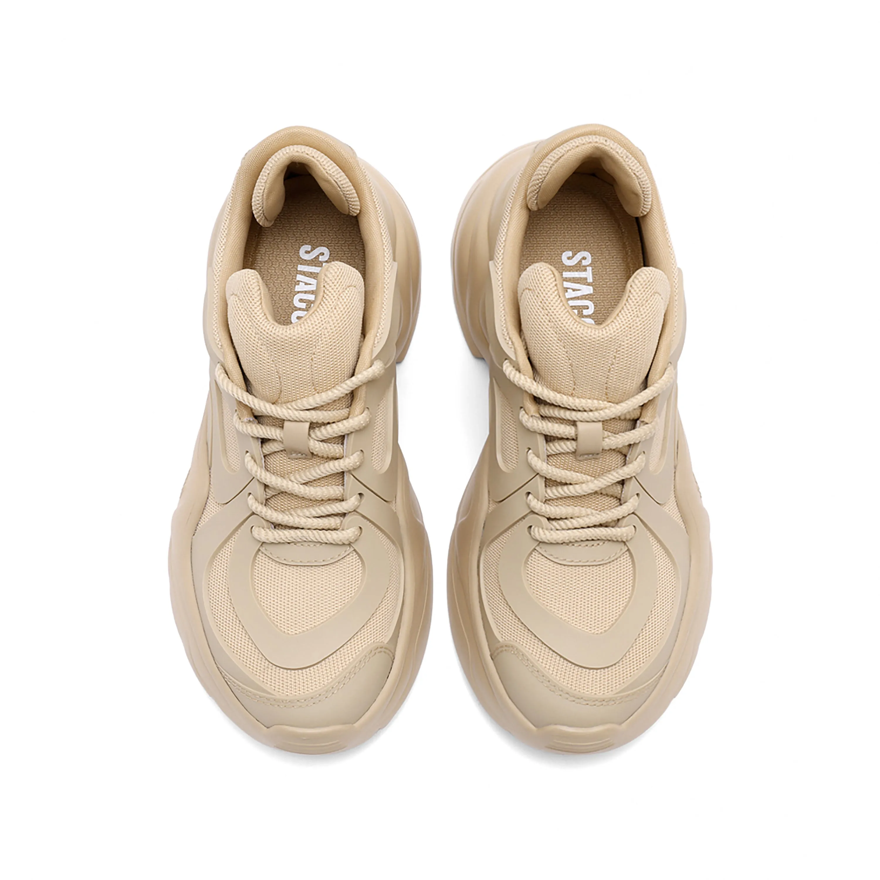 Khaki Brown Wide Fit ST Chunky Sneakers