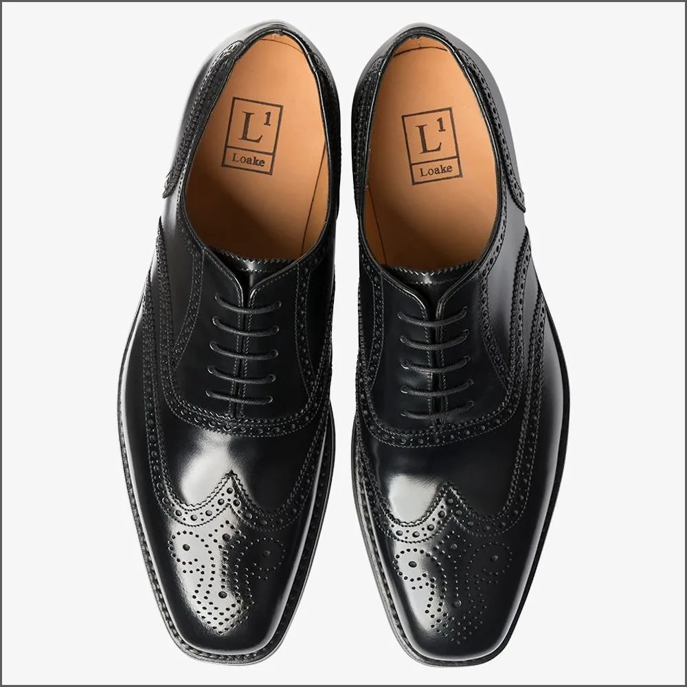 Loake 202 Black Full Brogue Shoe@