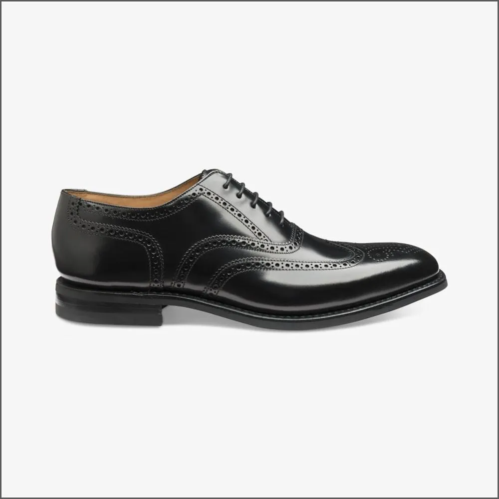 Loake 202 Black Full Brogue Shoe@