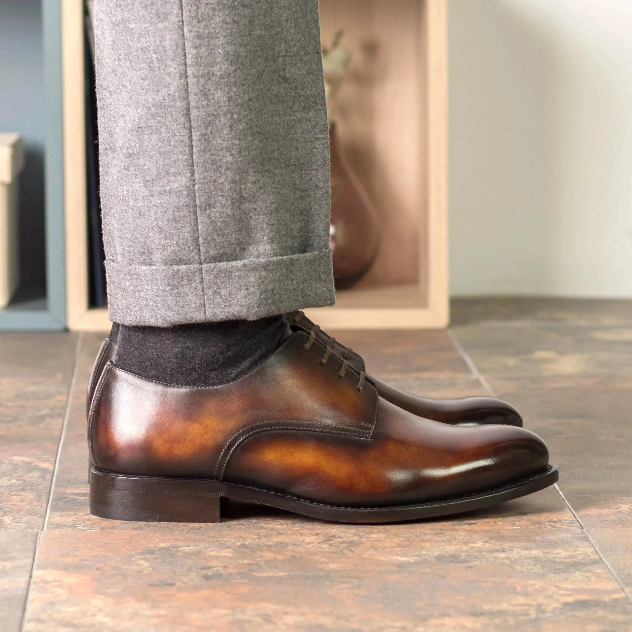 Mikeal Patina Derby shoes