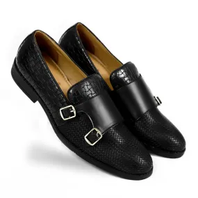 NICHE Black Roman Double Monk Slip-Ons