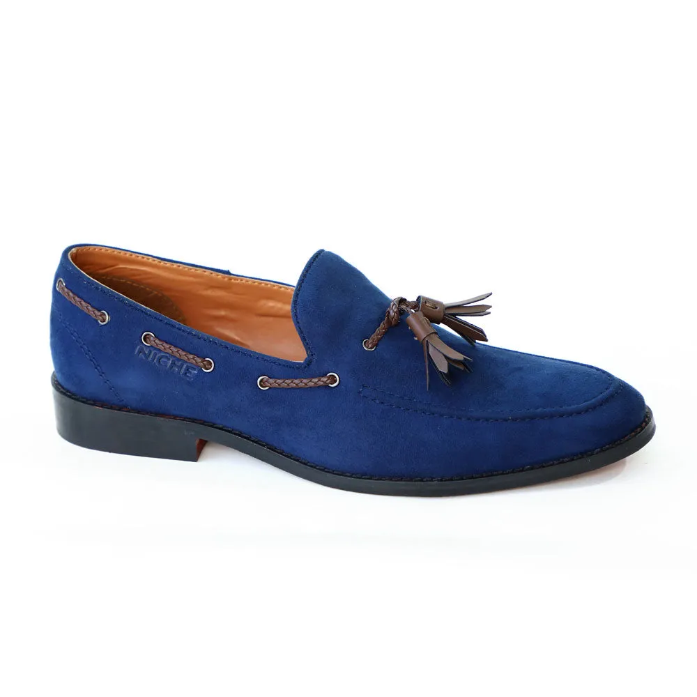 NICHE Blue Suede Tassel Loafer