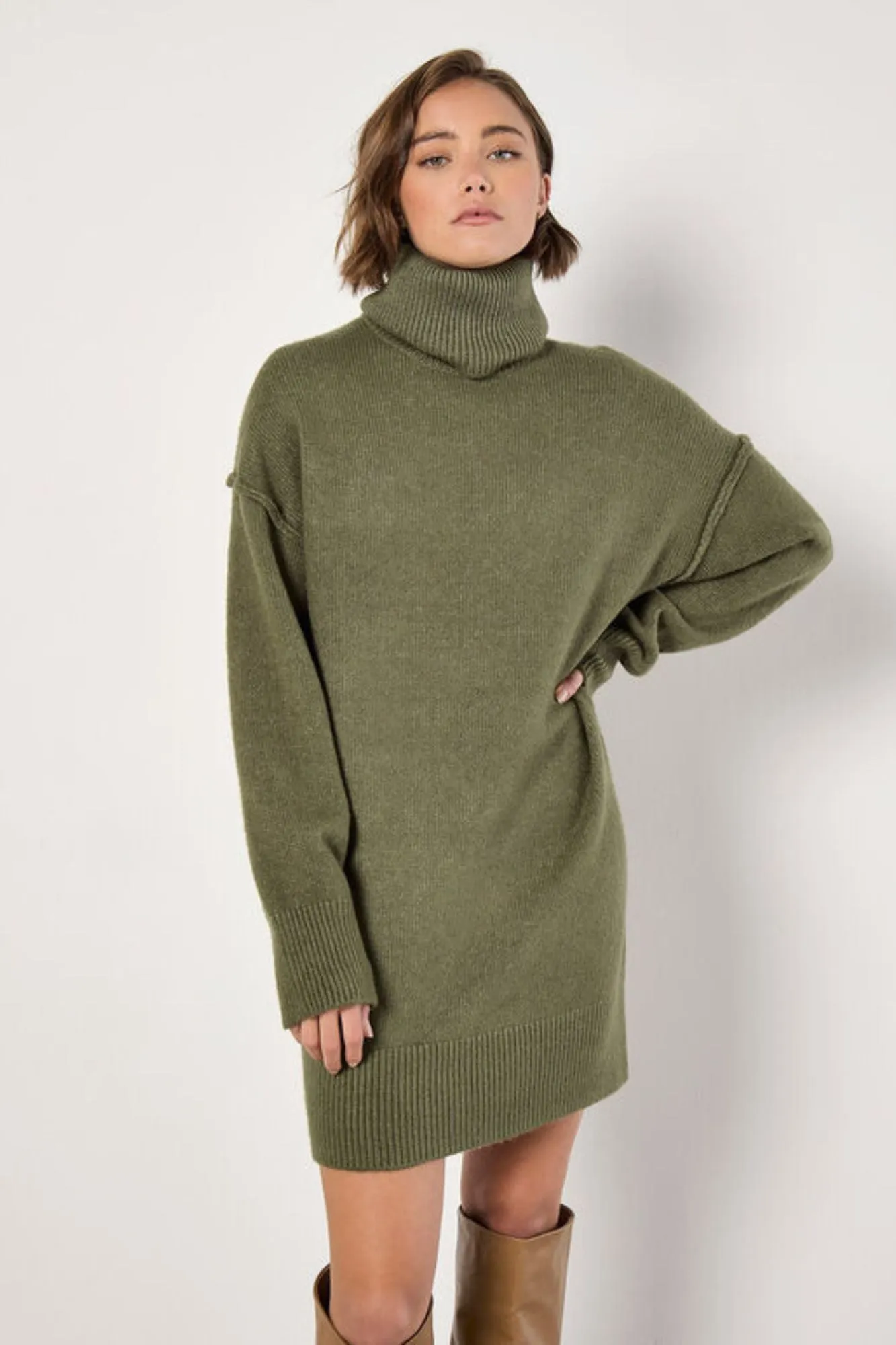 Penny Oversized Roll Neck Sweater Dress