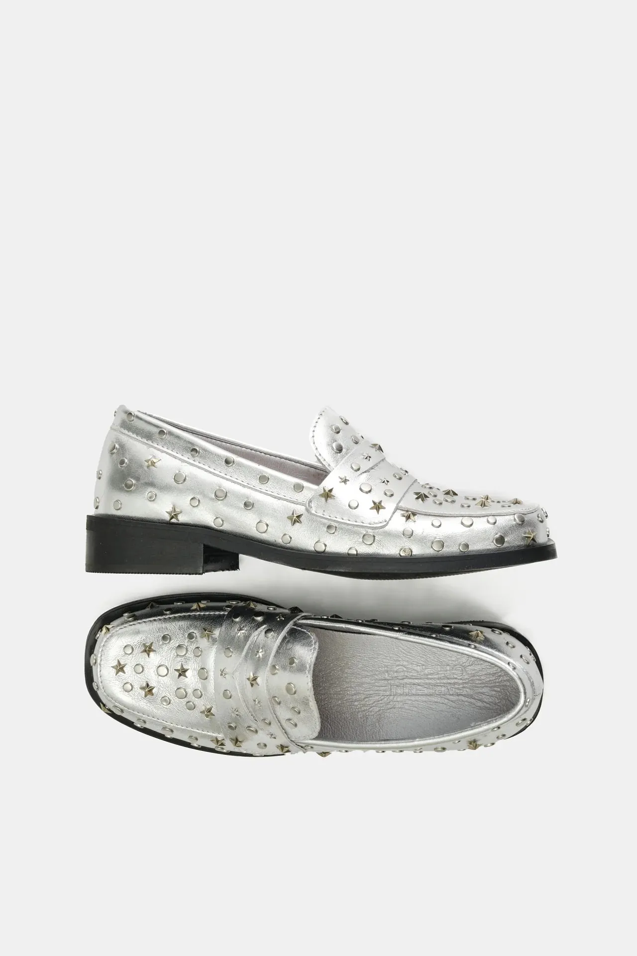 Pim studs loafers - silver