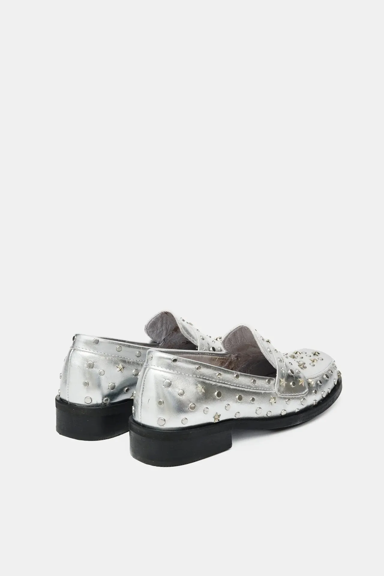 Pim studs loafers - silver