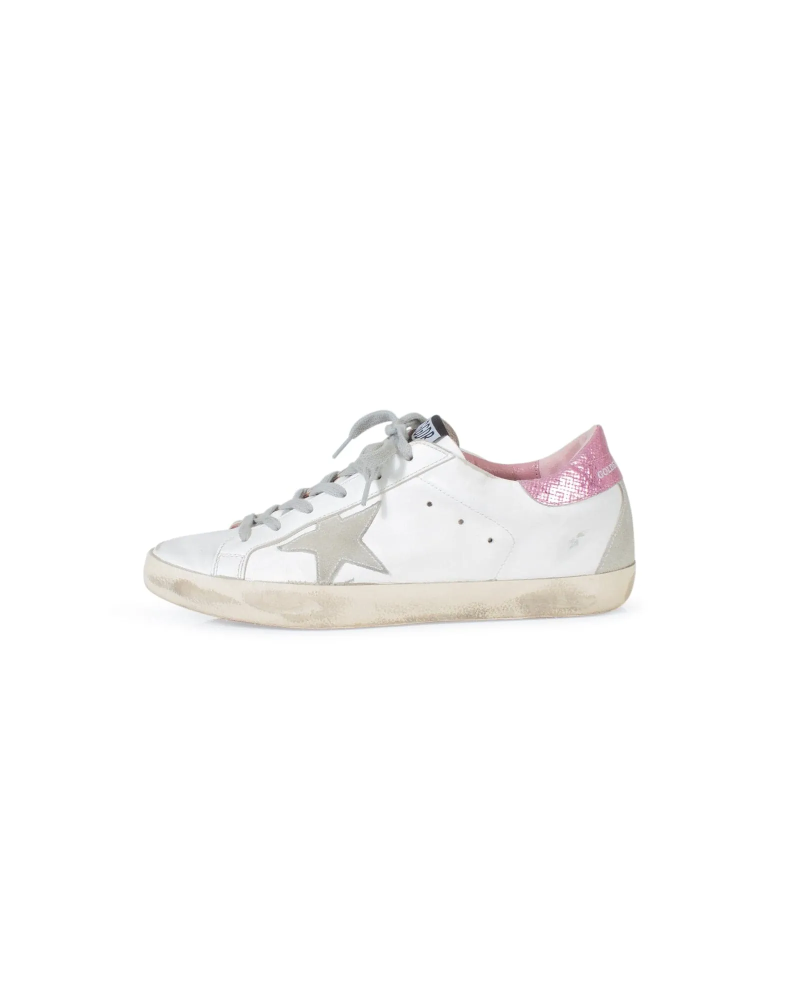 Pink and White Superstar Sneakers