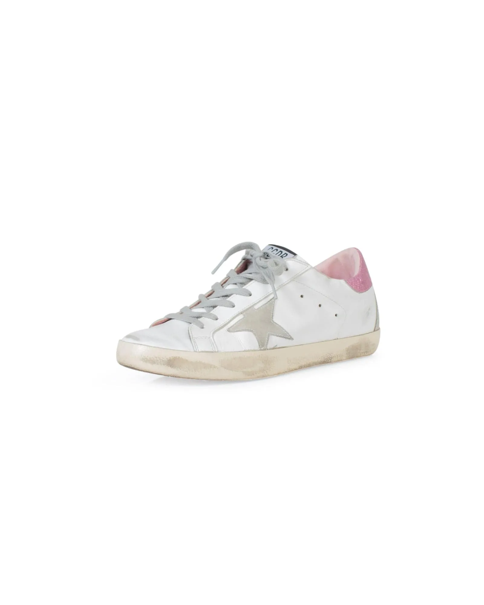 Pink and White Superstar Sneakers