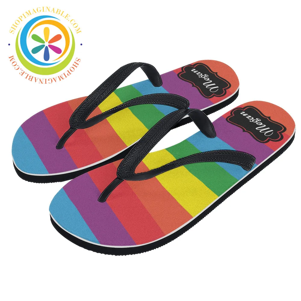 Pride Striped Men's & Ladies Flip-Flops